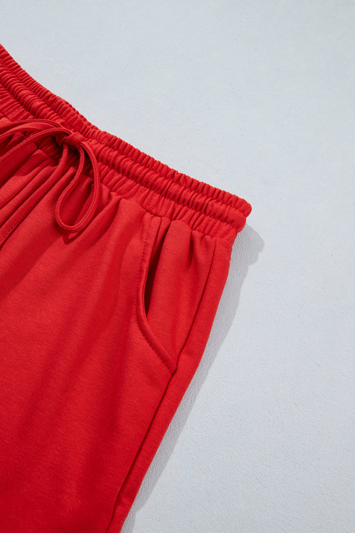 Conjunto de 2 piezas: pantalón corto de manga larga de color liso con estampado de cuadros