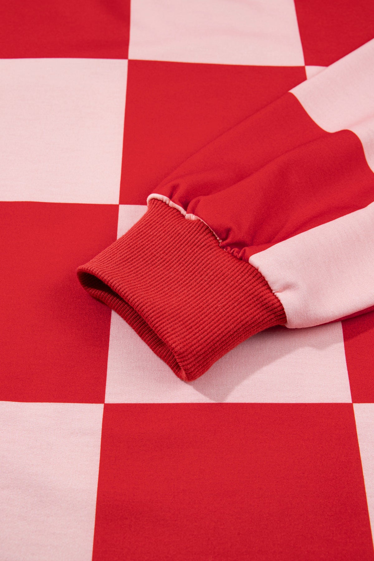 Conjunto de 2 piezas: pantalón corto de manga larga de color liso con estampado de cuadros