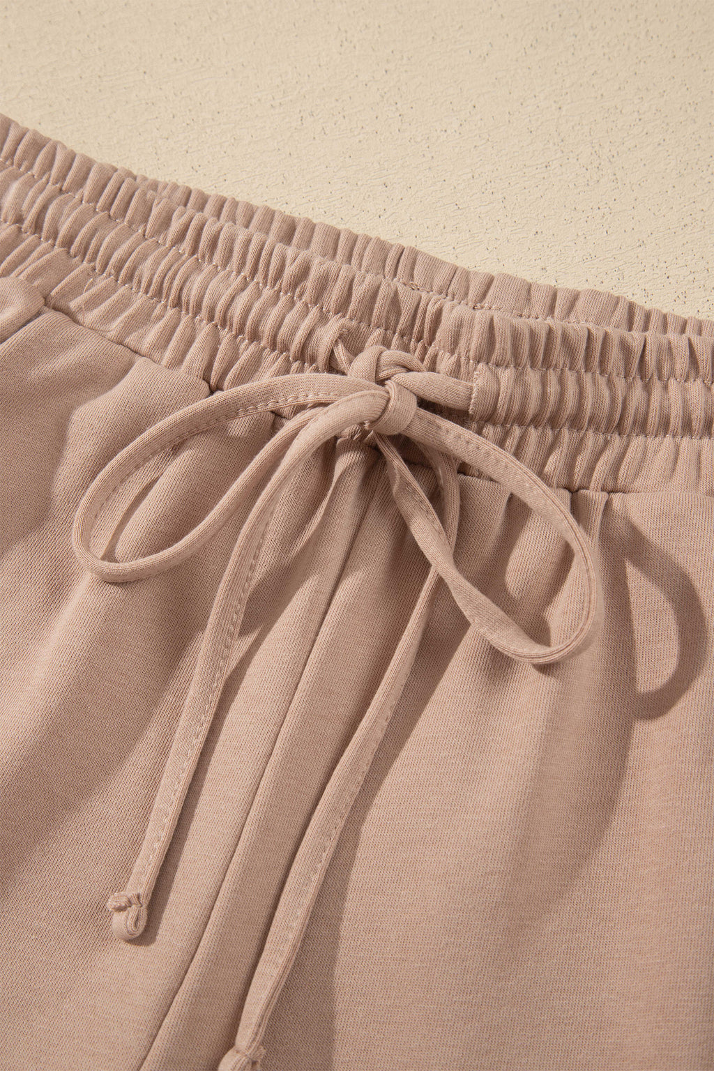 Conjunto de 2 piezas: pantalón corto de manga larga de color liso con estampado de cuadros
