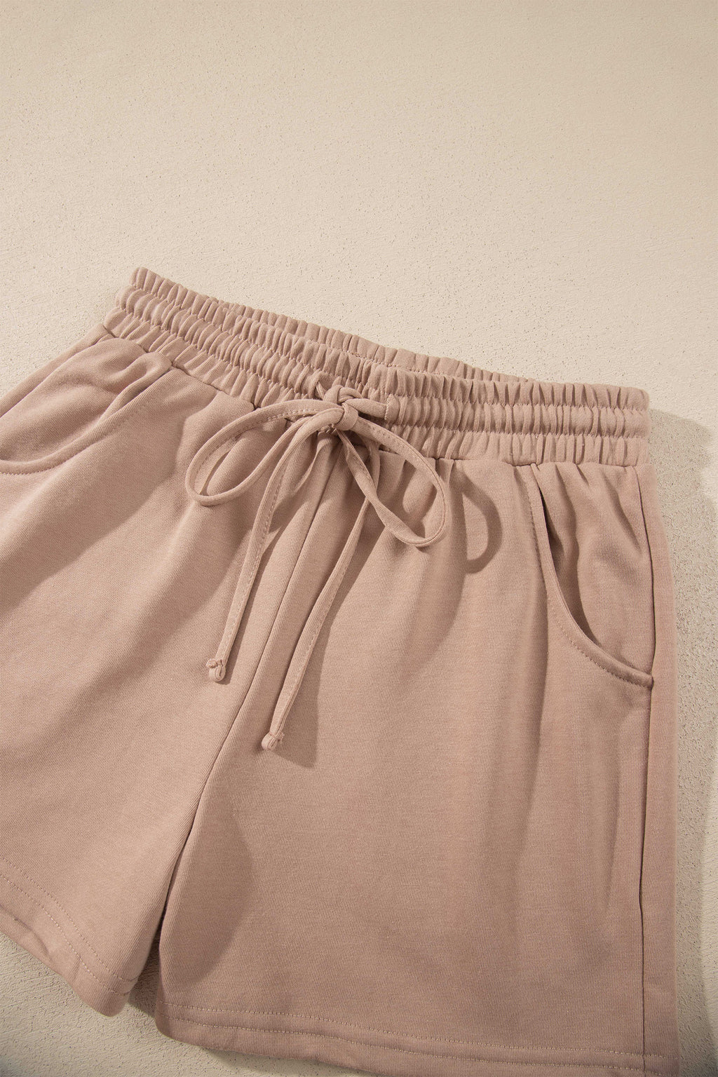 Conjunto de 2 piezas: pantalón corto de manga larga de color liso con estampado de cuadros