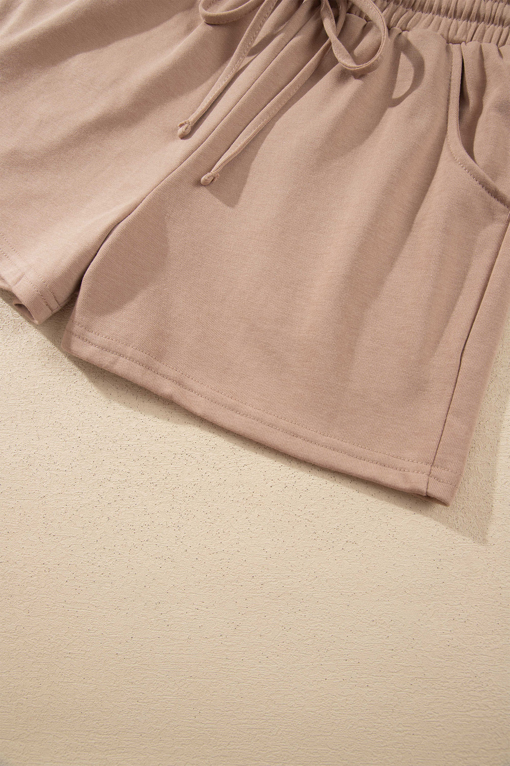 Conjunto de 2 piezas: pantalón corto de manga larga de color liso con estampado de cuadros