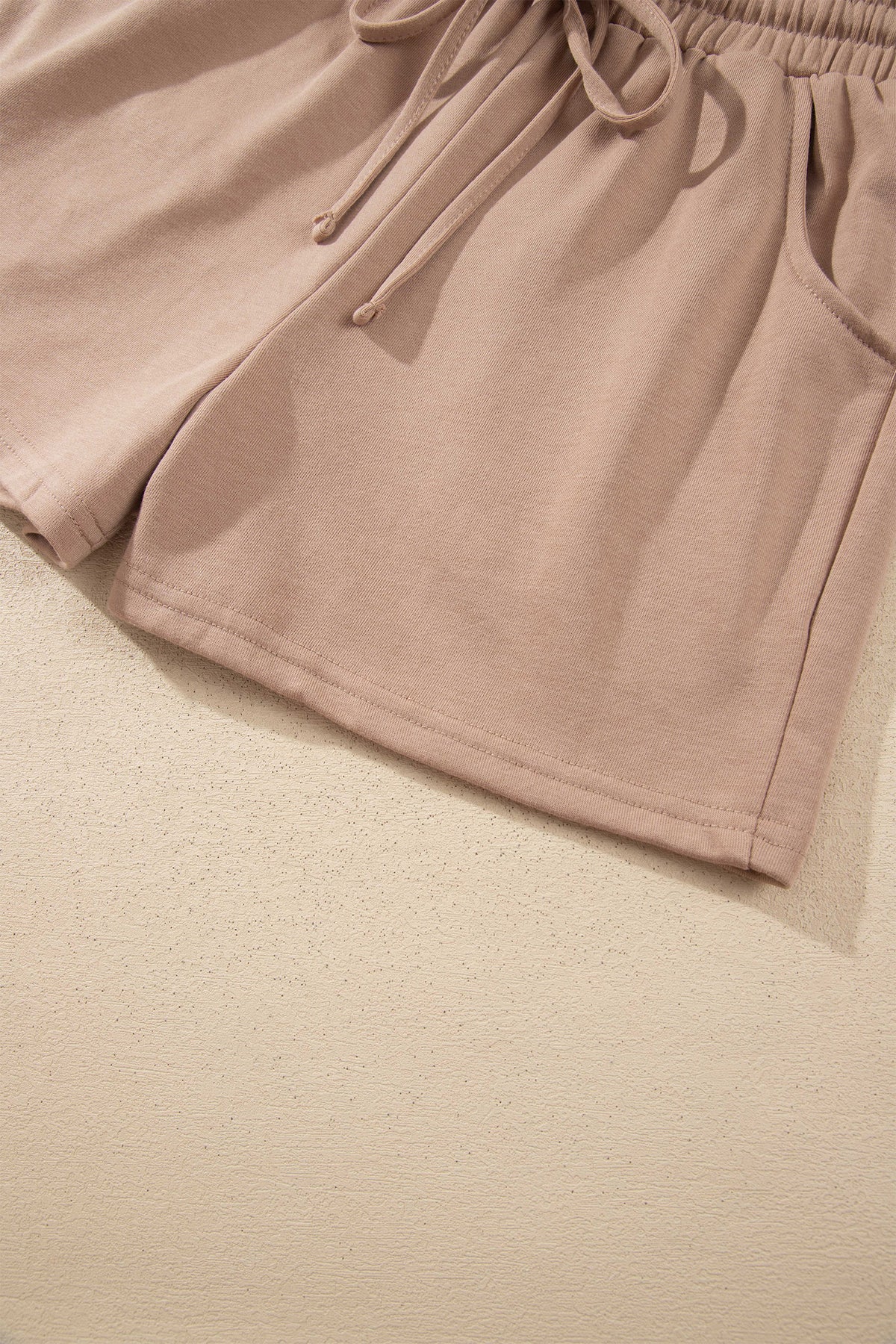 Conjunto de 2 piezas: pantalón corto de manga larga de color liso con estampado de cuadros