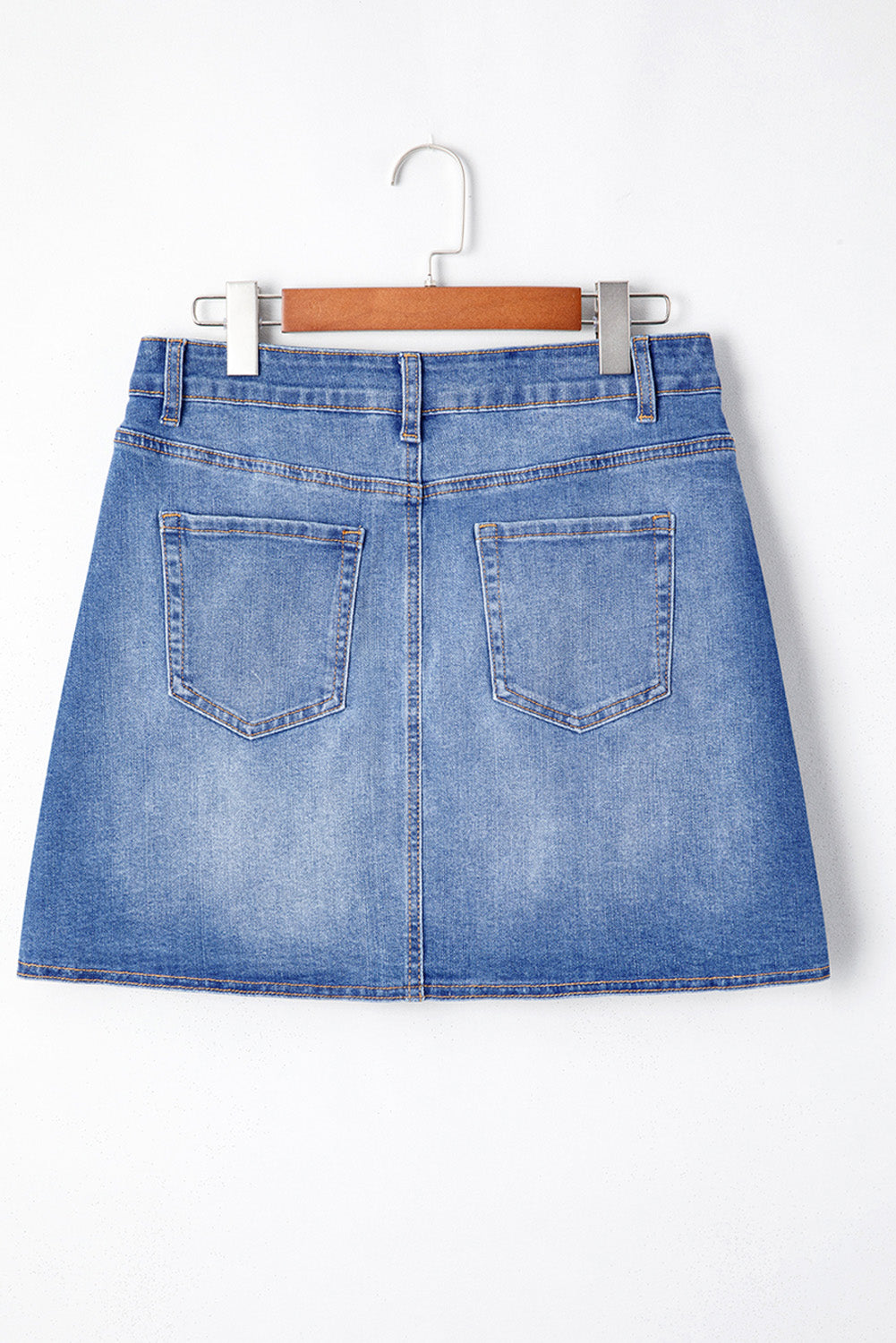 Minifalda vaquera azul Ashleigh con cintura cruzada