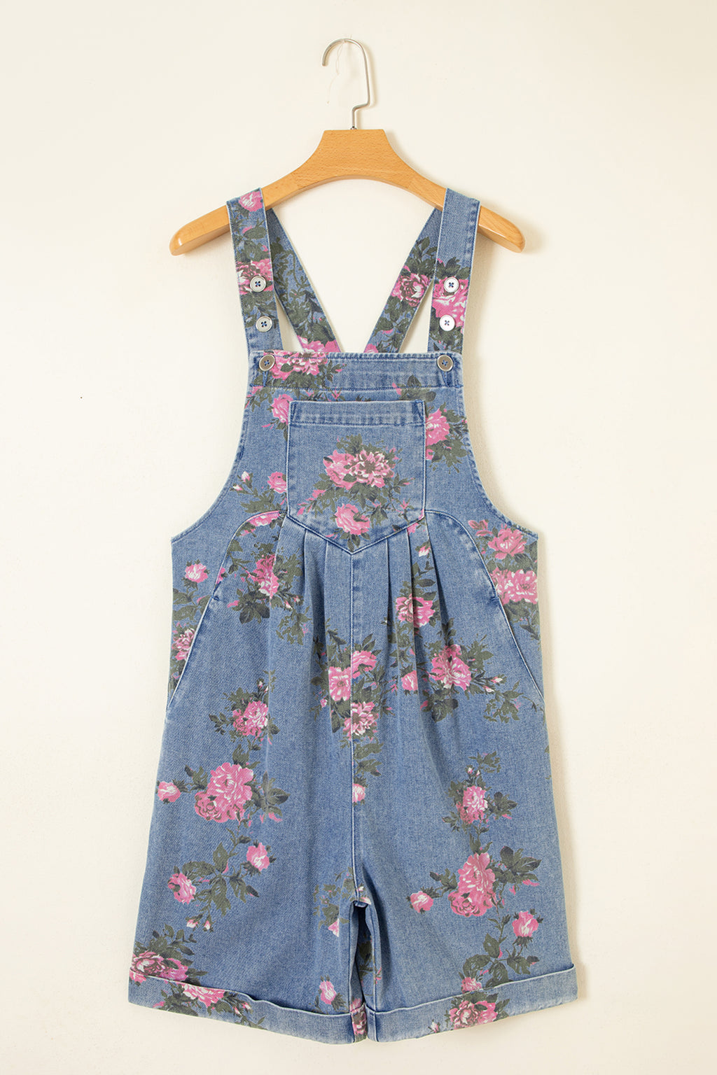 Peto corto vaquero con estampado floral de Myosotis