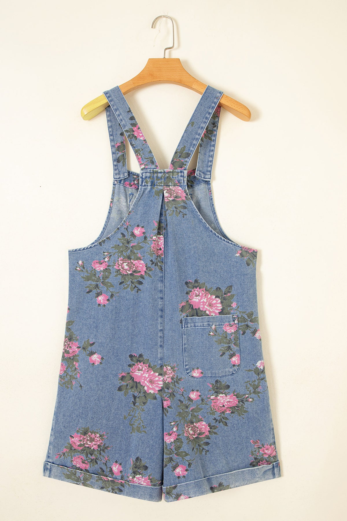 Peto corto vaquero con estampado floral de Myosotis