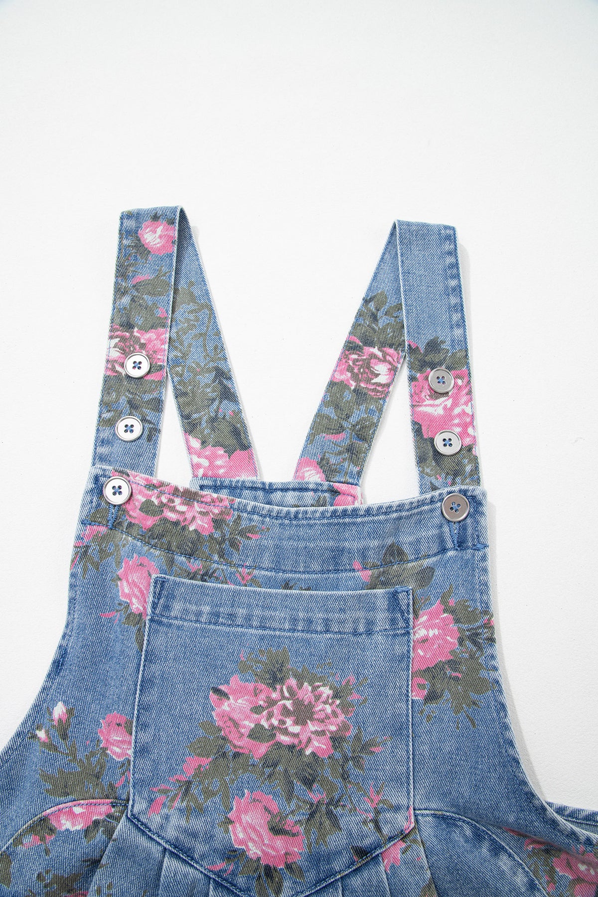 Peto corto vaquero con estampado floral de Myosotis