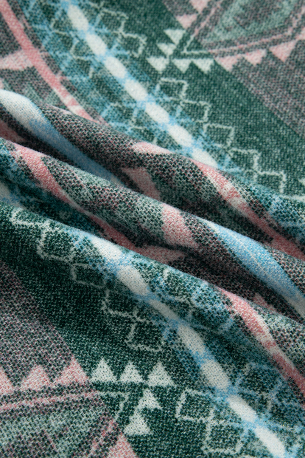 Chaqueta de manga larga con botones delanteros y estampado geométrico verde
